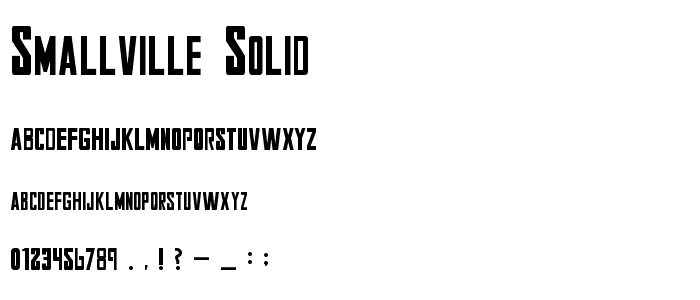 Smallville Solid font